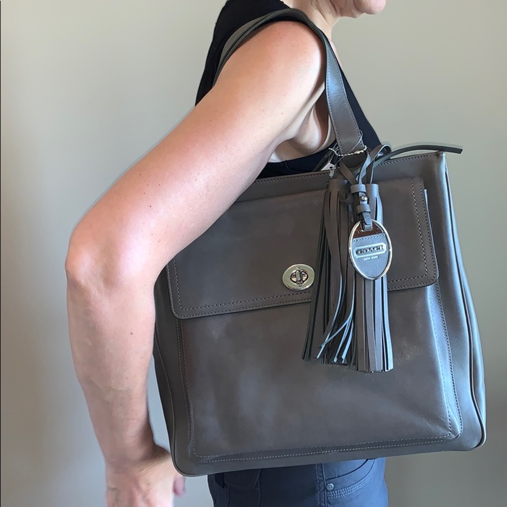 Gray Coach Hangbag